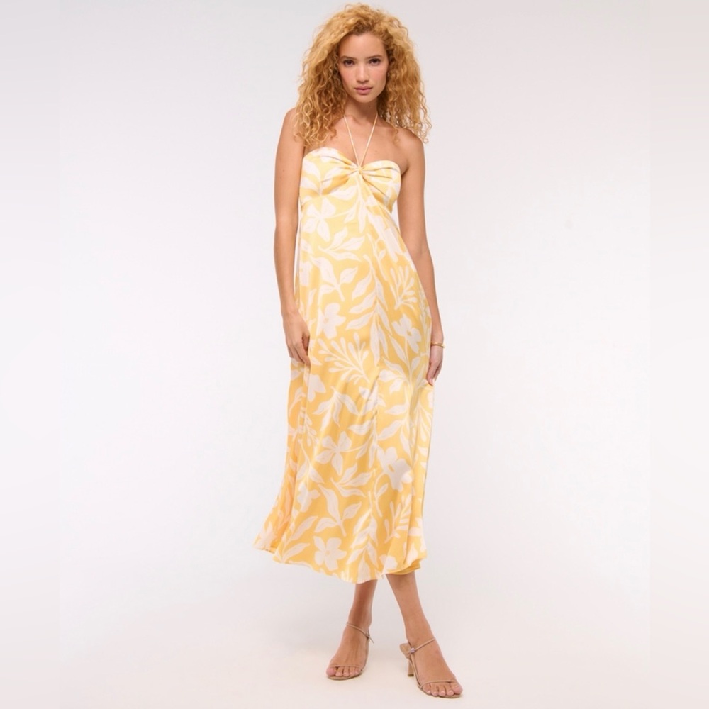 NWT Abercrombie & Fitch Twist- Front Flowy Maxi Dress